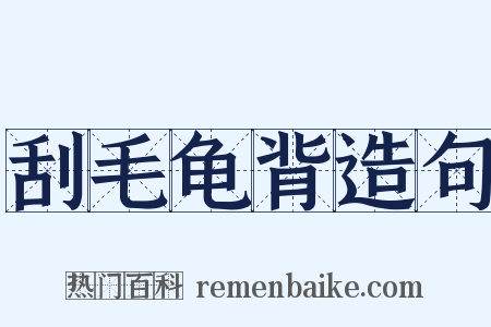 刮毛龟背造句是什么意思的图片
